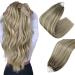 FSHINE 55CM Extensions Real hair with microrings long hair 22 -inch 50g/rack light brown to blonde blonde with light brown cold fusion 1g/s Easy loop extensions of course micro bead fusion hair #19/8/60 3.Micro #19/8/60 55 cm