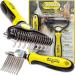ShedTitan Pet Grooming Tools Bundle - Undercoat Rake & Dematting Comb for Dog, Cat & Horse - Detangler, Dematter, Deshedder - Long/Medium Hair - Buy Online on GoSupps.com