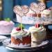 60Pieces Heart Cupcake Toppers Champagne Valentines Day Cupcake Toppers Decorations Double Colors Heart Shaped Cupcake Cake Decorations for Valentine Wedding Party Mother's Day - Buy Online on GoSupps.com