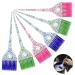 6 Pieces Hair Dye Brush Set Hair Color Brush Tint Brushes Tint Applicator with Colorful Soft Bristles and Glitter Handle for DIY Hair Coloring Salon Hair Dyeing 3 Colors