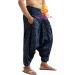 SARJANA HANDICRAFTS Unisex Cotton Harem Pants with Pockets - Hippie Blue Yoga Trousers - Buy Online on GoSupps.com