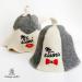 Sauna Guru Saunahut Mr & Mrs - 100% Organic Wool Felt Hats for Heat Protection | Includes English Sauna E-Book Manual | Embroidered Sauna Hats - Buy Online on GoSupps.com