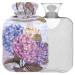 Naanle hot hot water bottle with reference hortensia flower bee Transparent hot water bottle 2l large hot hot water bottle for menstrual cramps pain relief handfoots heat and cold therapy