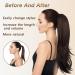 Isaic 22 Inch Claw Clip Ponytail Hair Extension - Dark Brown | Natural Wavy Sythetic Hairpiece for Women - Buy Online on GoSupps.com