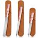 3 Pieces Stainless Steel Nail Files with Leather Case Double Sided Metal Nail Files with Anti-Slip Handle Metal Nail File Buffer Manicure Pedicure Tools for Fingernail Toenail (Rose Gold)