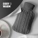 KEPLIN Cosy Hot Water Bottle with Knitted Cover - Relieves Body Aches & Pains Washable Safe & Durable Heating Pad - Ideal Cosy Nights & Gifts - Large 2L (Grey) Grey Knitted - Buy Online on GoSupps.com