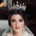 AW BRIDAL Rhinestone Wedding Tiara for Women - Silver Princess Crown Queen Crystal Birthday Tiara - Buy Online on GoSupps.com
