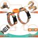 Cat Harness and Leash Escape Proof for Walking Travel Outdoor - Soft Nylon Adjustable Cute Cat Harness Leash Set with Airtag Holder for Small Large Cats Neck:7.6"-12" chest:10.6"-18" Orange - Buy Online on GoSupps.com