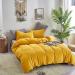 Houseri Mustard Yellow Velvet Duvet Cover Queen Mustard Fluffy Bedding Duvet Cover Full Yellow Flannel Fuzzy Bedding Sets Quilt Queen Comforter Cover for Fall Winter Warm Bed Duvet Cover Set Full Size Full/Queen(90''*90''-duvet cover) Mustard Yellow Velve - Buy Online on GoSupps.com