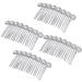 Geosar 4 Pieces Alloy Rhinestone Side Hair Combs Crystal Flower Hair Clips Wedding Hair Comb Bridal Jewelry Hair Clips Combs French Hair Accessories for Women(Silver)