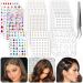 2609 Pieces Hair Gems Hair Jewels Diamonds and Letters Rhinestones with Tweezers Hair Pearls Stick on Self Adhesive Bling Rhinestone Stickers for Crafts Face Eye Nail Clothing 6 Shapes 3-8mm