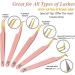 Tipu 5 Pack Diamond Grip Lash Tweezers Set - Japanese Stainless Steel Fiber Tip, Professional Volume Eyelash Extensions Tool with Wristband (Pink Gold) - Buy Online on GoSupps.com