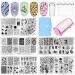 Niceneeded 13Pcs Nail Stamping Stamper Kit 5pcs Summer Nail Art Stamps for Nails Nail Stamper's Nail Image Storage Pocket and Nail Art Stamper Pattern Removal Paper