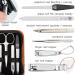 3 Swords Germany - brand quality 8 piece manicure pedicure grooming kit with glass nail file (483) COGNAC - OSTRICH IMITATION - Buy Online on GoSupps.com