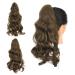 Gairyan ponytail extensions 45cm claw on ponytail hair part clip clip in extensions braid curly wavy wavy braid braid synthetic hair art hair hair extension for women (chestnut brown) 45 cm chestnut brown