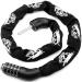 Bicycle lock with numbers and high safety level 1000mm Note lock Bicycle chain lock with 5-digit numbers Code combination Castle Number lock black