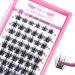 Cluster Lashes 72 Pcs Lash Clusters DIY Eyelash Extension Individual Lashes Attraction D-8-16 mix Thin Band Easy to Apply at home Lashes 8-16 mix Attraction