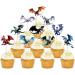 30-Piece Dragon Theme Cupcake Toppers - Mythical Cake Decorations for Weddings & Birthday Parties - Buy Online on GoSupps.com