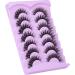 JIMIRE Faux Mink Eyelashes Fluffy 17MM 6D Cat Eye False Eyelashes Volume Natural Fake Strip Lashes 7 Pairs Pack Look Like Eyelash Extensions - Buy Online on GoSupps.com