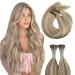 Moresoo Blond Extensions Real Hair Blond Keratin Bonding Extensions Real Hair Medium Brown With Platin Blond 55 cm I Tip Hair Extensions Real Hair Blond Seidig straight 40g/50s #9a/60 55 cm 3.I tip #P9A/60