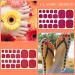 Glitter Toenail Polish Stickers - 440 Pieces, 20 Sheets, Adhesive Toe Nail Wraps with 2 Nail Files - Vivid Color for Girls - Buy Online on GoSupps.com