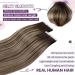 LAAVOO Tape Real Hair Extensions - Balayage Brown Ombre Remy Hair - 20pcs Skin Weft 50g #4/27/4 - Perfect for Natural Hair Enhancements - Buy Online on GoSupps.com
