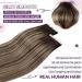 Shop Laavoo Smooth Real Hair Tape Extensions - Brown Blonde Invisible Seamless 55cm 50pcs #4/27/4 - Buy Online on GoSupps.com