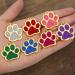 JATEBI 2 Pack Personalized Glitter Paw Pet ID Tags - Custom Engraved for Cats and Dogs - Easy to Read - Blue - Buy Online on GoSupps.com