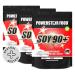 Powerstar Soy 90+ |3kg soy protein isolate without sweetener & without aroma |Made in Germany |Genetic engineering unchanged |Protein powder with 93% protein i.tr.|Vegan & Lactose -free |Nature Nature 1 kg (3 pack)