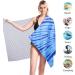 Sandproof Microfiber Beach Towel Blanket - Quick Dry Compact Outdoor Camping Travel Swim Mat - Blue Tie Dye 60x32 - Personalized Gift for Adults - Buy Online on GoSupps.com
