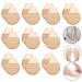 10 Pairs Women's Toe Socks with Cushioning Forefoot Pad Covers Cushion Half Socks Non-Slip Reusable Skin Color