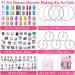 Thrilez 97Pcs DIY Bracelet Making Kit for Girls - Charm Bracelets & Necklace String with Beads and Pendant Charms - Craft & Necklace Making Set - Gift Idea for Teen Girls (Pink) - Buy Online on GoSupps.com