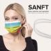 100 pc Disposable Face Masks, Type IIR, CE Certified, Made in Germany - Rainbow Classic - Buy Online on GoSupps.com
