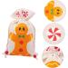 Healvian 6pcs Adorable Bags Portable Christmas Sweets Pouches Printed Draw Ginger Kids Candy Man 15x23cm Assorted Color - Buy Online on GoSupps.com