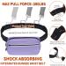TUDEC Dogs Jogging Line with Belly Belt - Reflective Elastic Leash & Feces Bag Dispenser for Large/Medium Dogs - Gray Purple - Buy Online on GoSupps.com