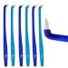 6 x slim interdental brush Blue brushes for orthodontic braces & bridges