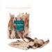 PawGang - Rabbit Ears with Fur 200g (14-16 Furry Ears) - 100% Natural EU Sourced Treats for Dogs Puppies Adult Old Small Large - Tasty Air Dried Chews - Healthy Hypoallergenic - Grain Free - Barf Raw
