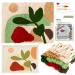 Pllieay Punch Needle Rug Kit  Square Punch Needle Carpet with Wood Embroidery Frame  Include Instructions  Monks Cloth with Plants Pattern  Yarns  Embroidery Tools for Adults Beginners