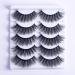 Opswiheny 3D Faux Mink Lashes Handmade Black Nature Fluffy False Eyelashes Long Soft Reusable False Eyelashes 5 Pairs (3D-52 18mm)