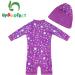 UPF 50+ Sun Protection Baby Swimwear | Purple Toddler One Piece Swimsuit 18-24 Months - Buy Online on GoSupps.com