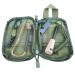 Fire Starter Survival Kit, Larger Ferro Rod with Striker Lanyard 3in Long Flint and Steel, 13.8in Wick Hemp Cord, Multifunctional Bag Green Bag Kit