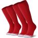 FITRELL Over-the-Calf Knee High Baseball Soccer Softball Socks (2 Pack) - Red - Medium - Buy Online on GoSupps.com