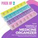 2 Pack Weekly Pill Organizer- 4-Times-a-Day Pill Planner with Daily Compartments - Travel Friendly Medication Reminder - Buy Online on GoSupps.com