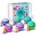 Bath Bombs for Kids - Extra Large 6pc Organic Bath Bombs with Mermaid Toys - Handmade Fun Fizzies with Natural Essential Oils - Moisturizing Kids Bath Bombs for Girls, Birthday Gifts, Christmas Mermaid Bubble Bath