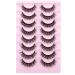 8 Pairs GVEFETIEE Natural Look False Eyelashes - Wispy 5D Mink Lashes Extension Pack - Buy Online on GoSupps.com