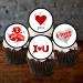 PRECUT I Love You Cupcake Toppers Edible Mini Valentines Day Cake Decorations Edible Valentine Cake Decorations Engagement Cupcake Decoration Anniversary Cake Topper Proposal Decoration (24) - Buy Online on GoSupps.com