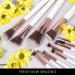 Nir Beauty 15-Part Vegan Make-Up Brush Set | Award-Winning Set with Sponge Cleaner & Gift Box | Professional Quality in White & Ros gold - Buy Online on GoSupps.com