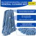 Matthew Cleaning Heavy Duty Mop Head Commercial Replacement for General and Floor Cleaning  Wet Industrial Blue Cotton Looped End String Head Refill (Pack of 3) Blue Blue 3 Count (Pack of 1) - Buy Online on GoSupps.com