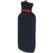 Best Hot Water Bottle with Knitted Cover | BRANDSSELLER 1.6L Anthracite/Pink Checked Heart - Buy Online on GoSupps.com