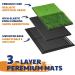 JAYA Portable Golf Hitting Practice Mat - Dual-Turf Design with Ball Tray | Indoor/Outdoor Training Mat for Golfers - Heavy Rubber Base Option Available - Buy Online on GoSupps.com
